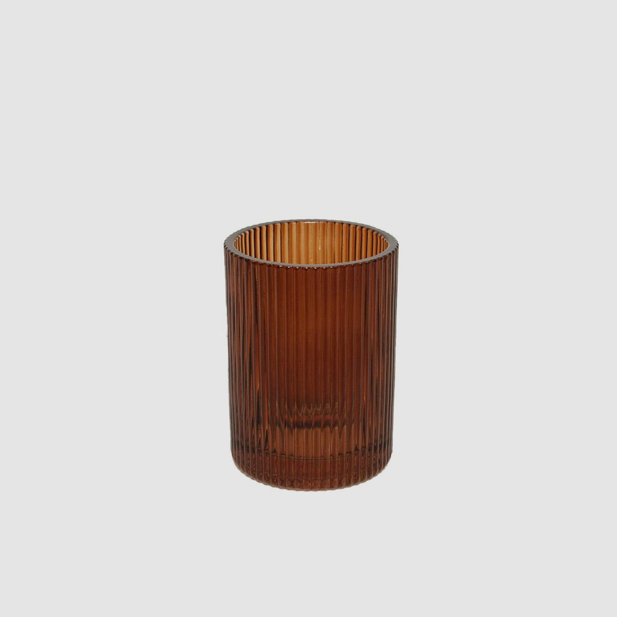 Boheme | Copo Porta-Escovas em Vidro Castanho