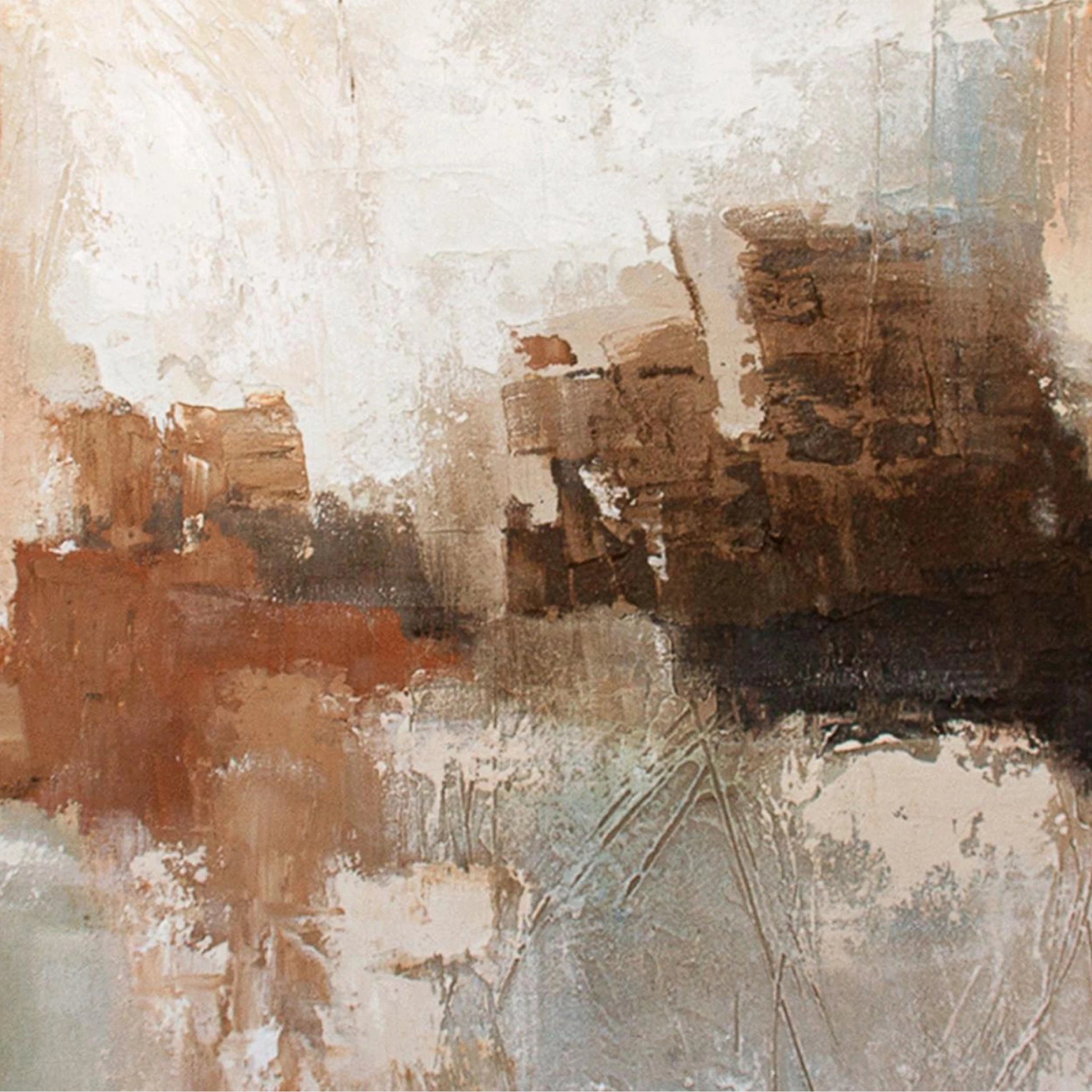 Kendari | Quadro Abstrato Pintado à Mão 80×100 cm