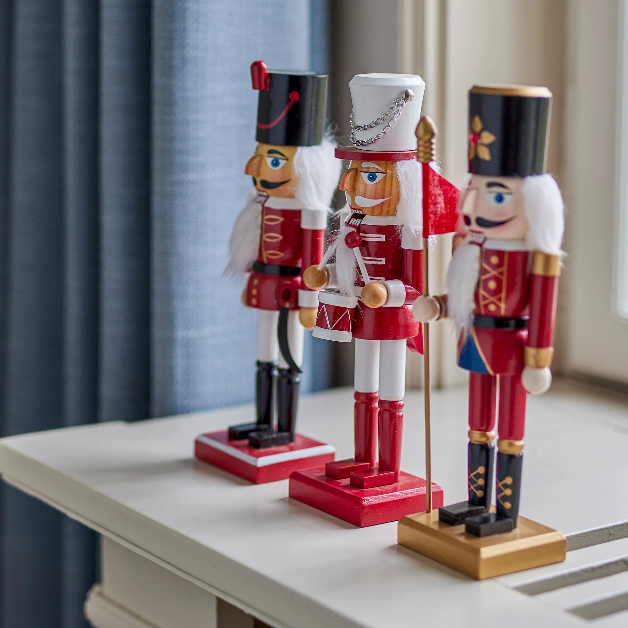 Conjunto de 3 Quebra-Nozes de Natal em Madeira