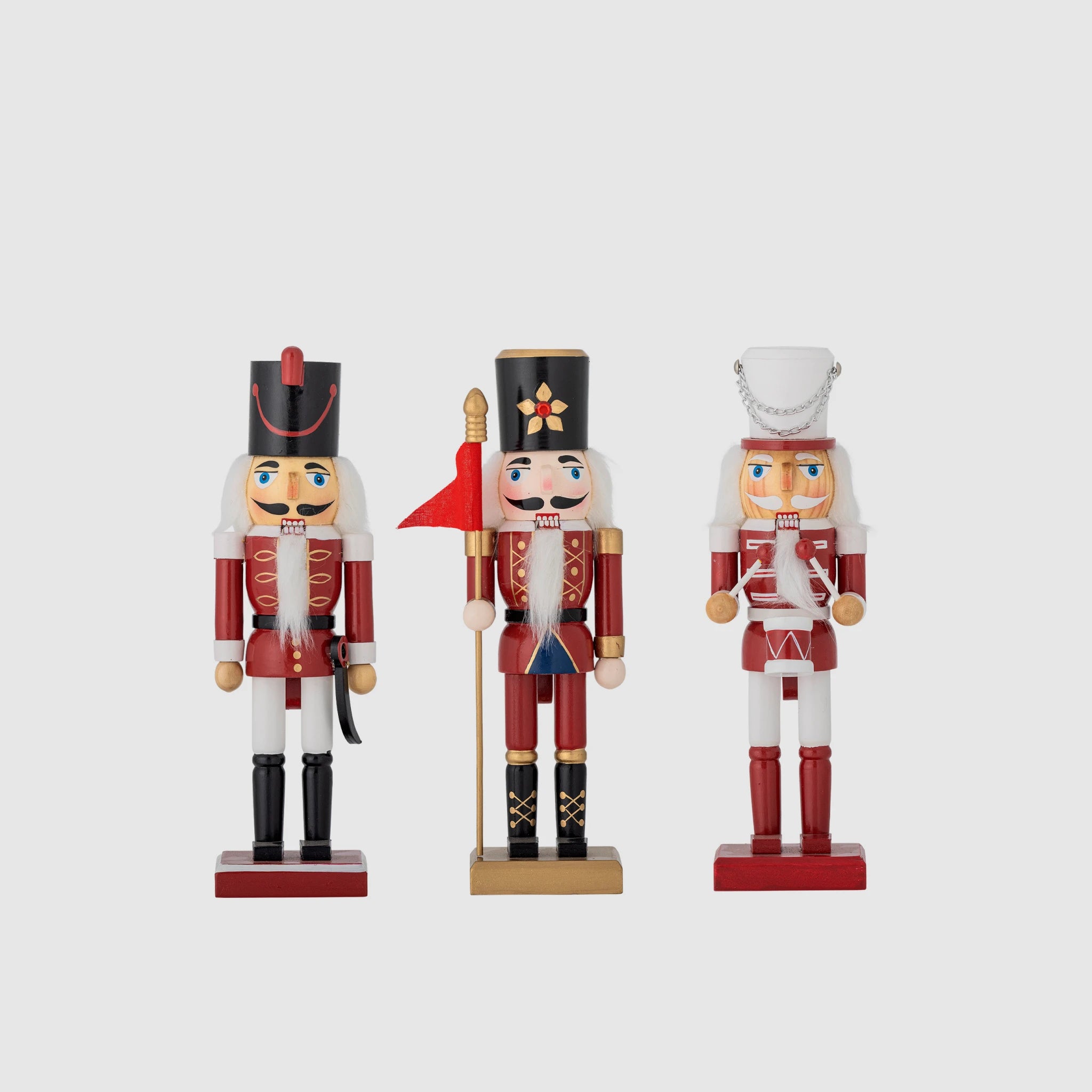 Conjunto de 3 Quebra-Nozes de Natal em Madeira