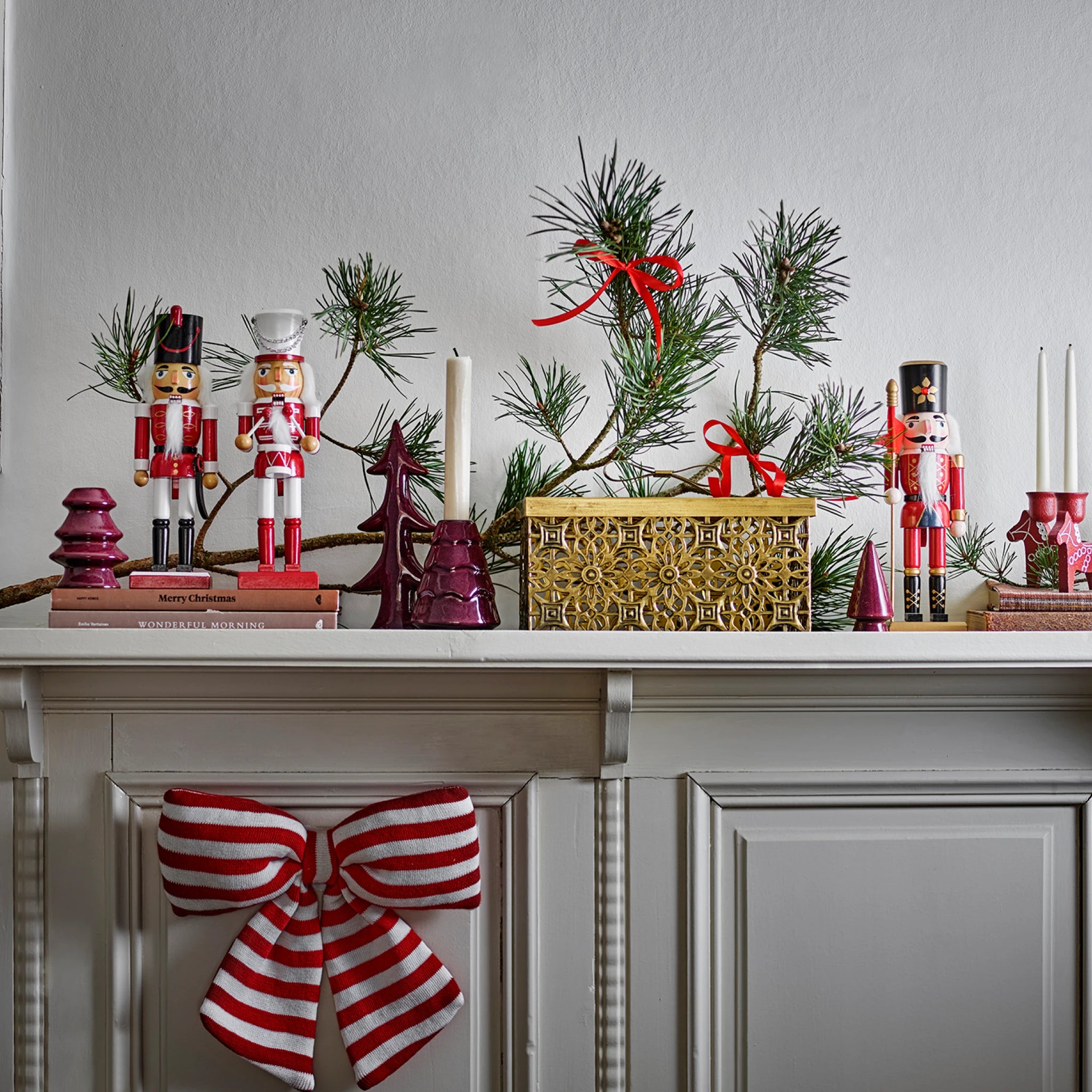 Conjunto de 3 Quebra-Nozes de Natal em Madeira