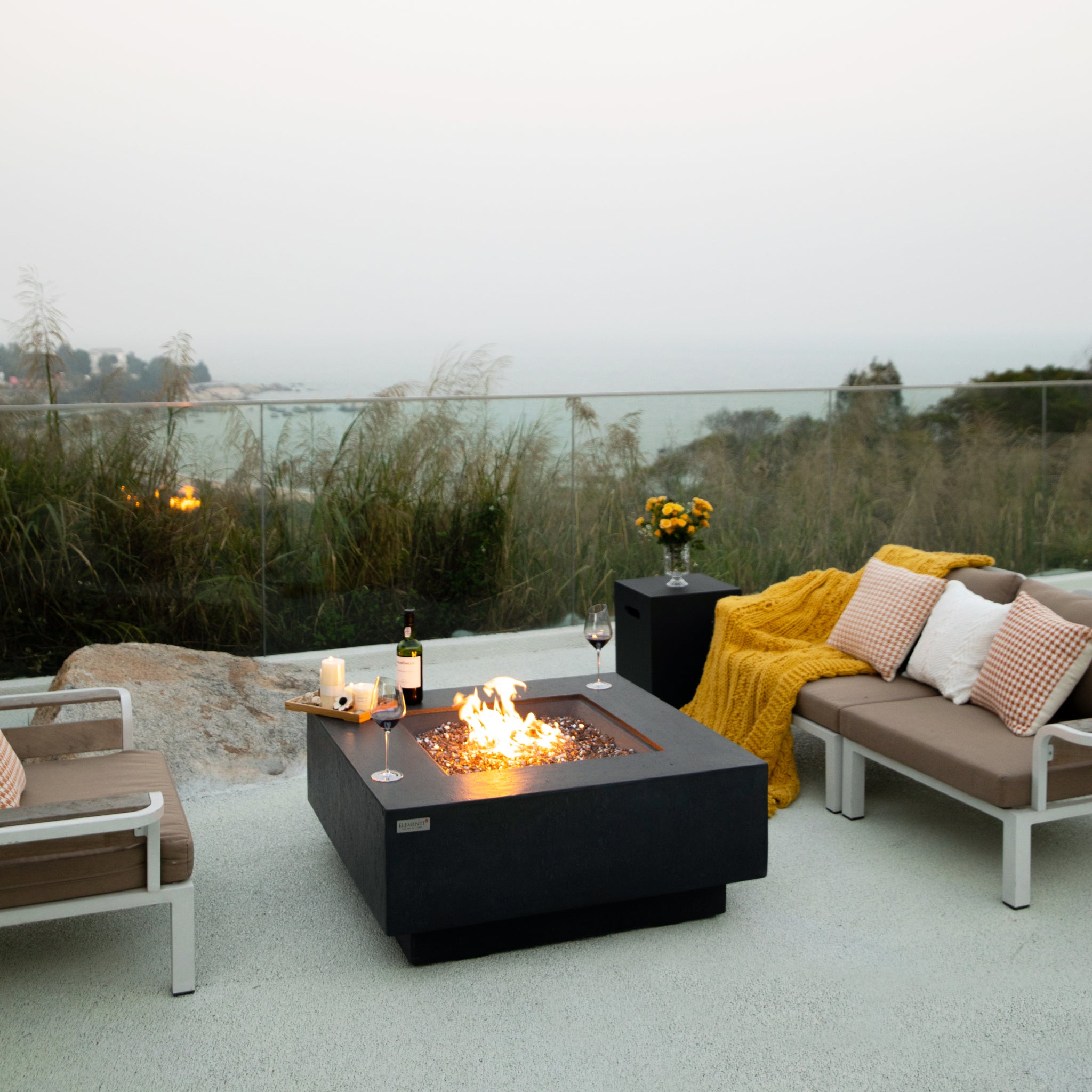 Bergen | Gas Fire Pit Table for Outdoors