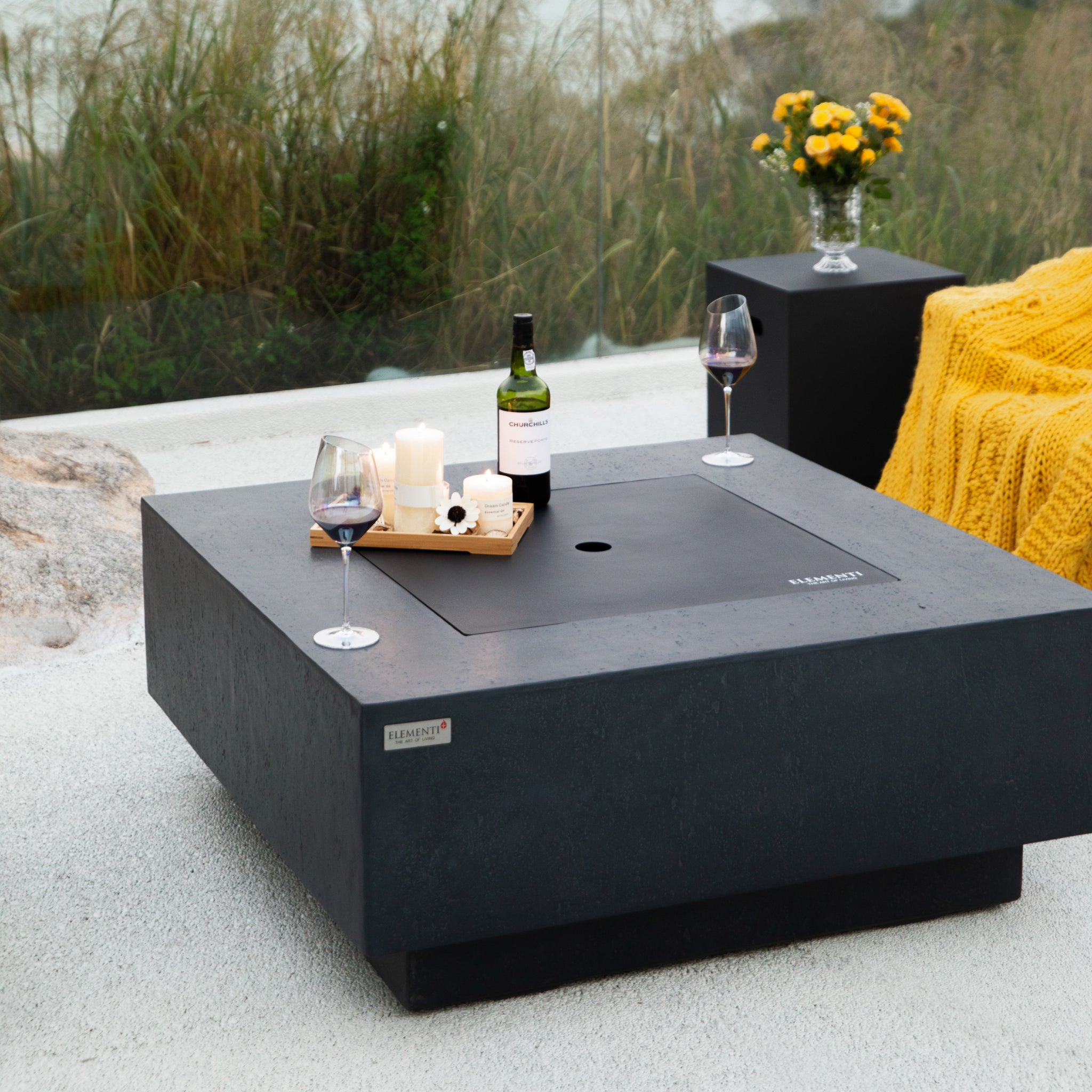 Bergen | Gas Fire Pit Table for Outdoors