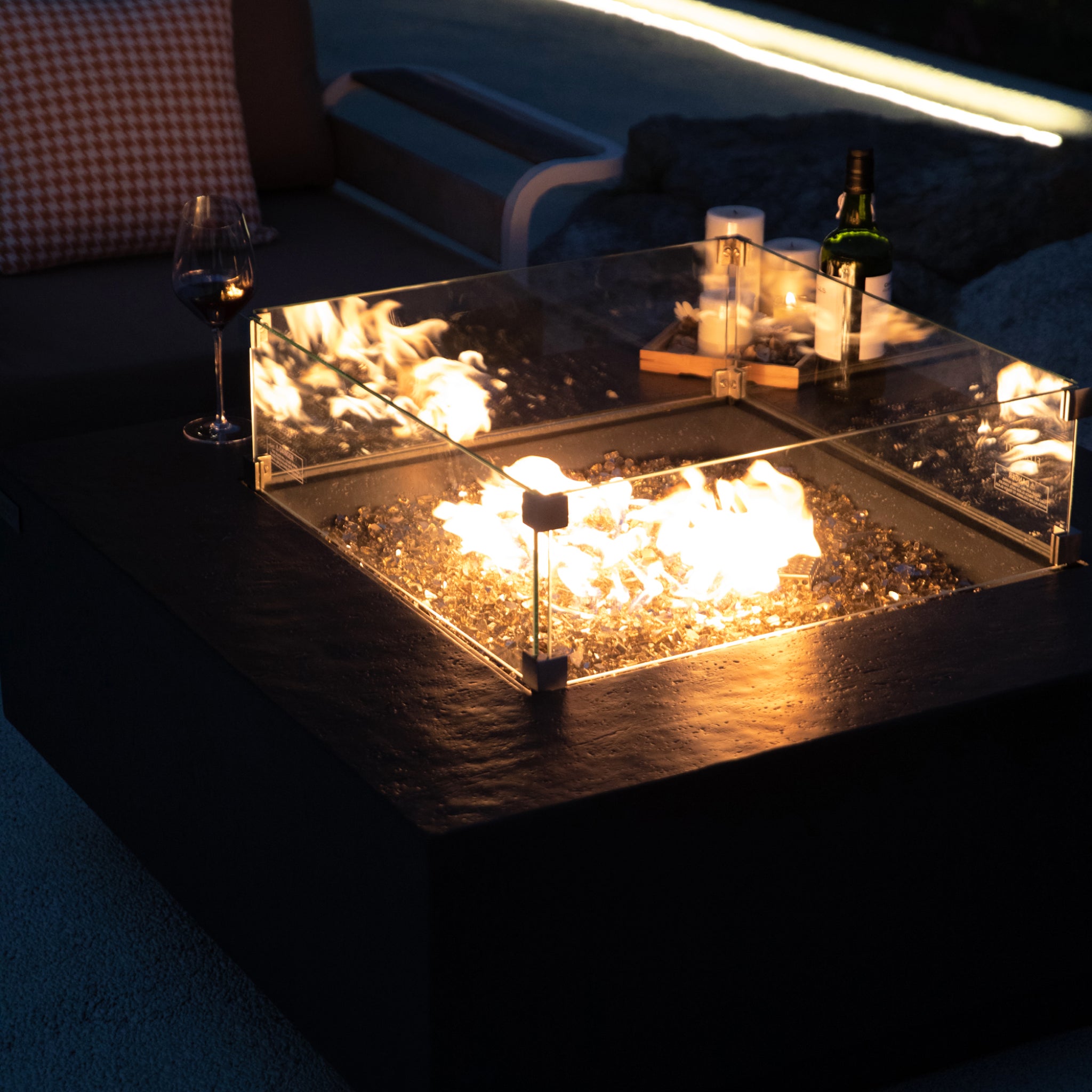 Bergen | Gas Fire Pit Table for Outdoors
