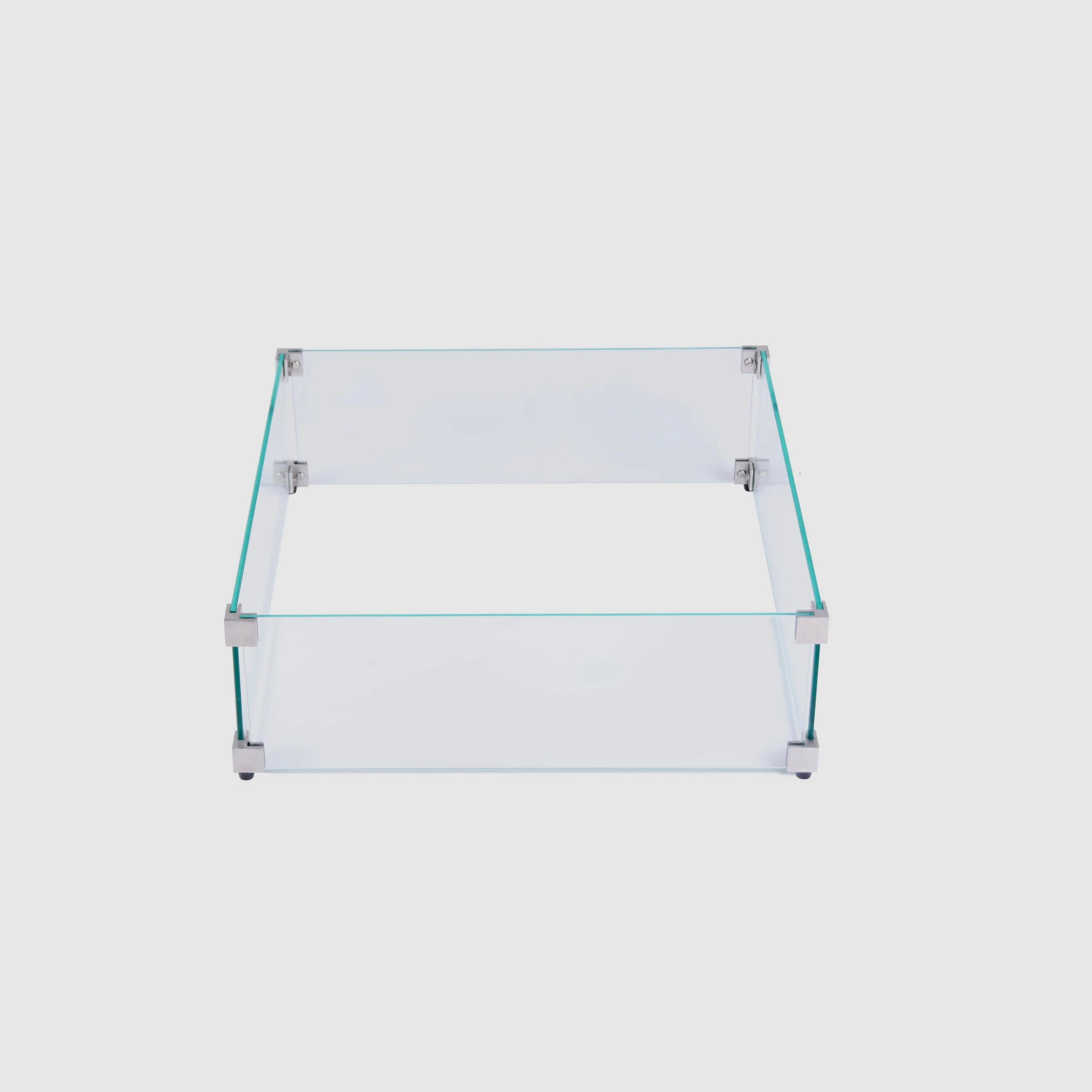 Large Square Glass Fireplace Surround