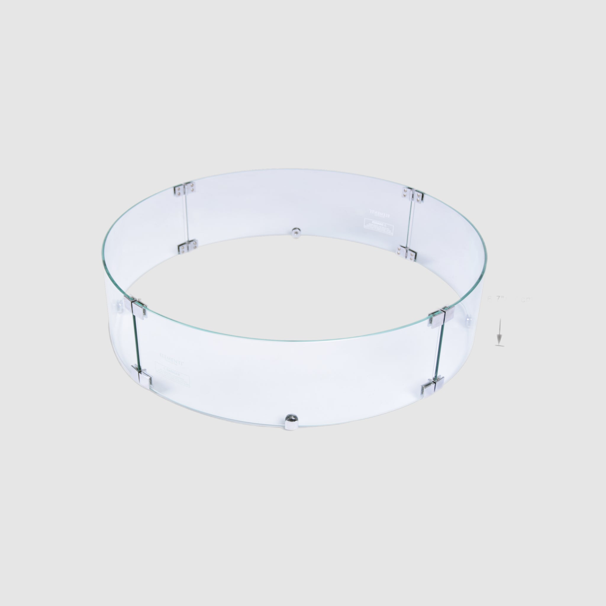 Round Glass Fireplace Surround