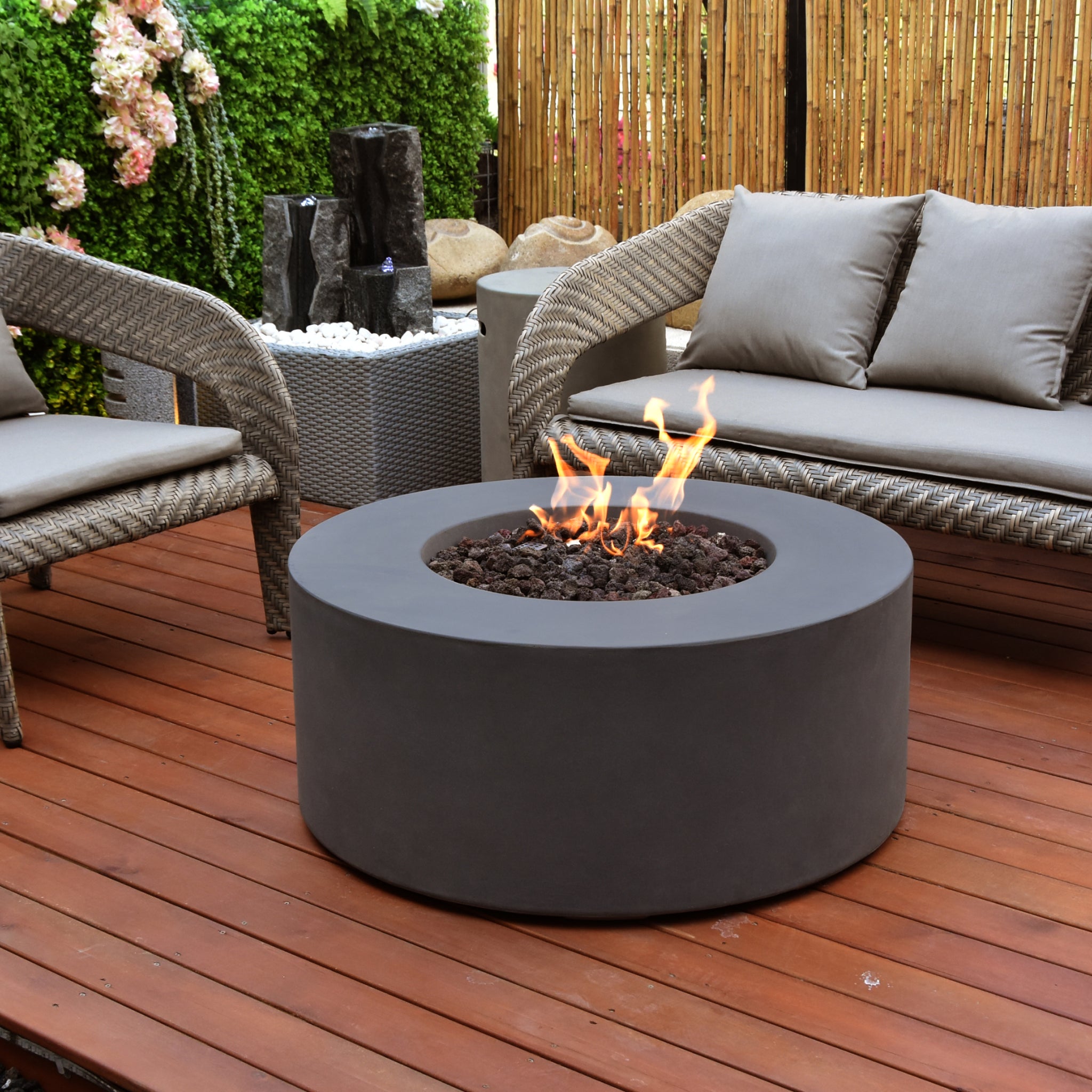 Venice | Round Fire Pit Table for Outdoor Patios