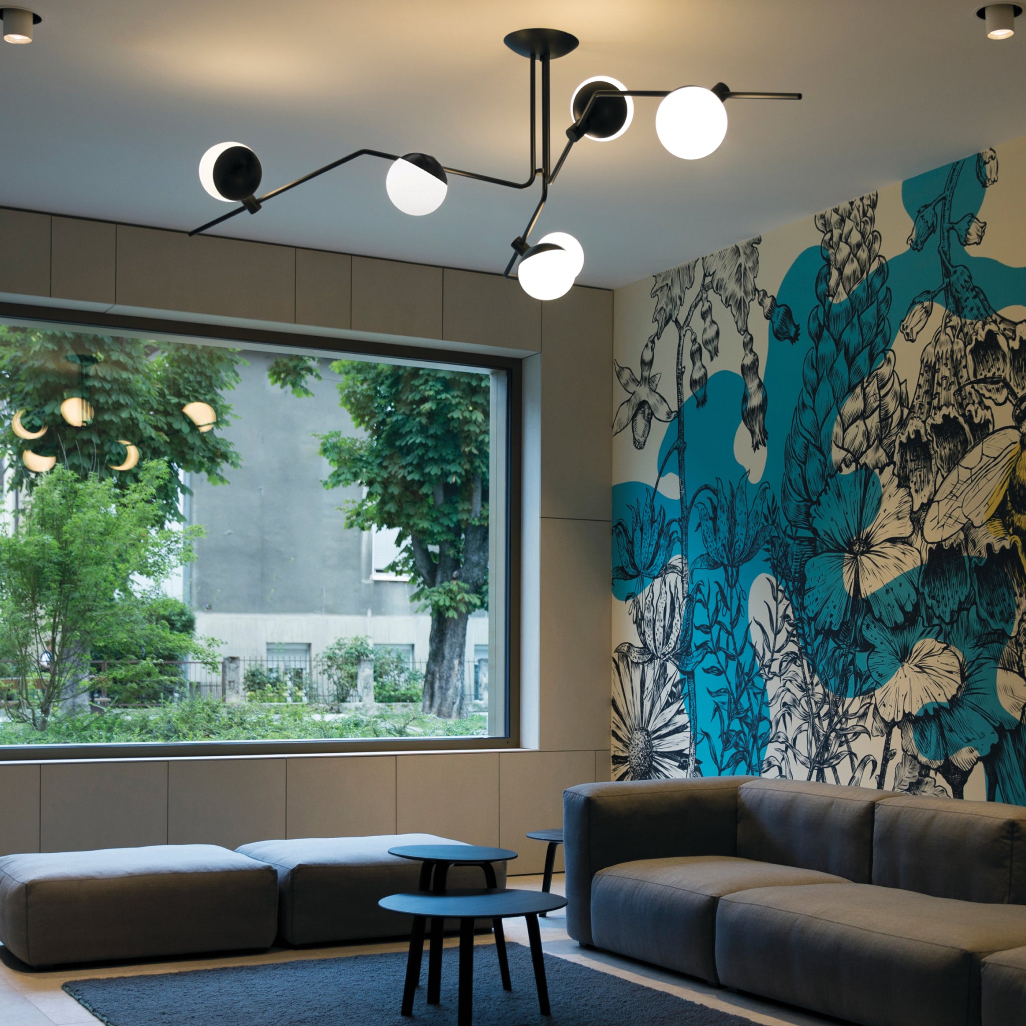 Baluna | Candeeiro de teto decorativo, 6 lâmpadas