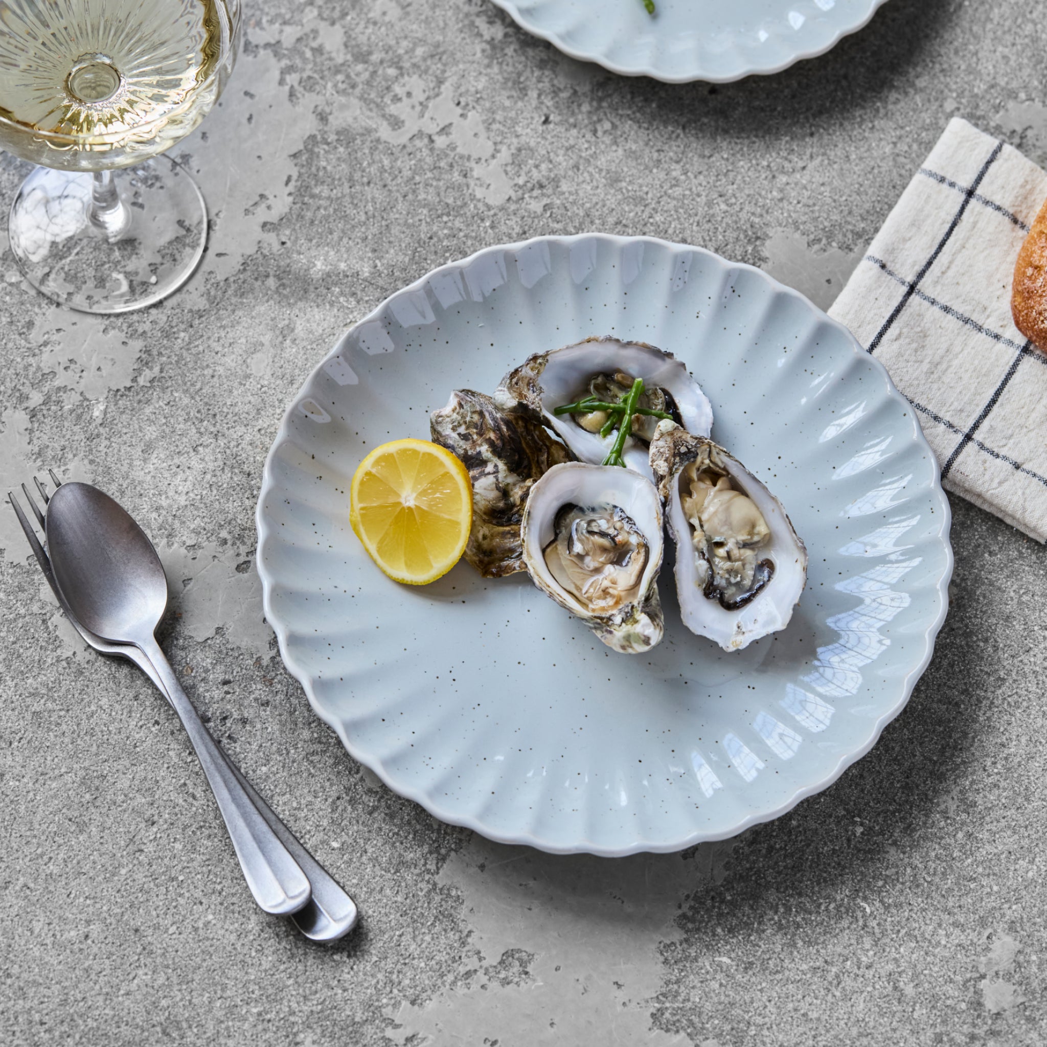Prato de Jantar Scallop, conjunto de 2