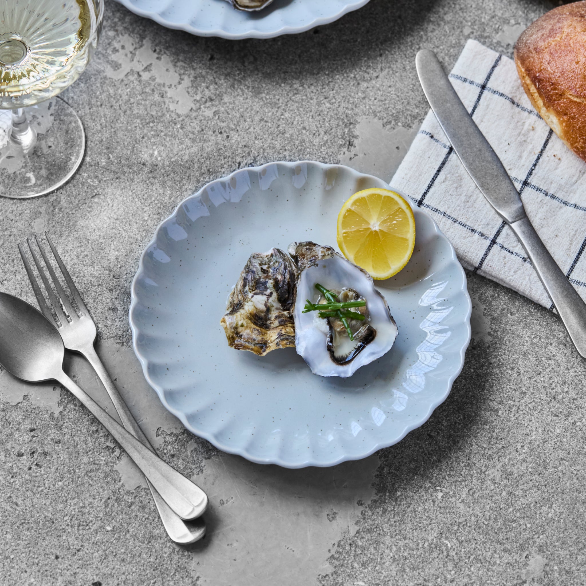 Prato de Sobremesa Scallop, conjunto de 2
