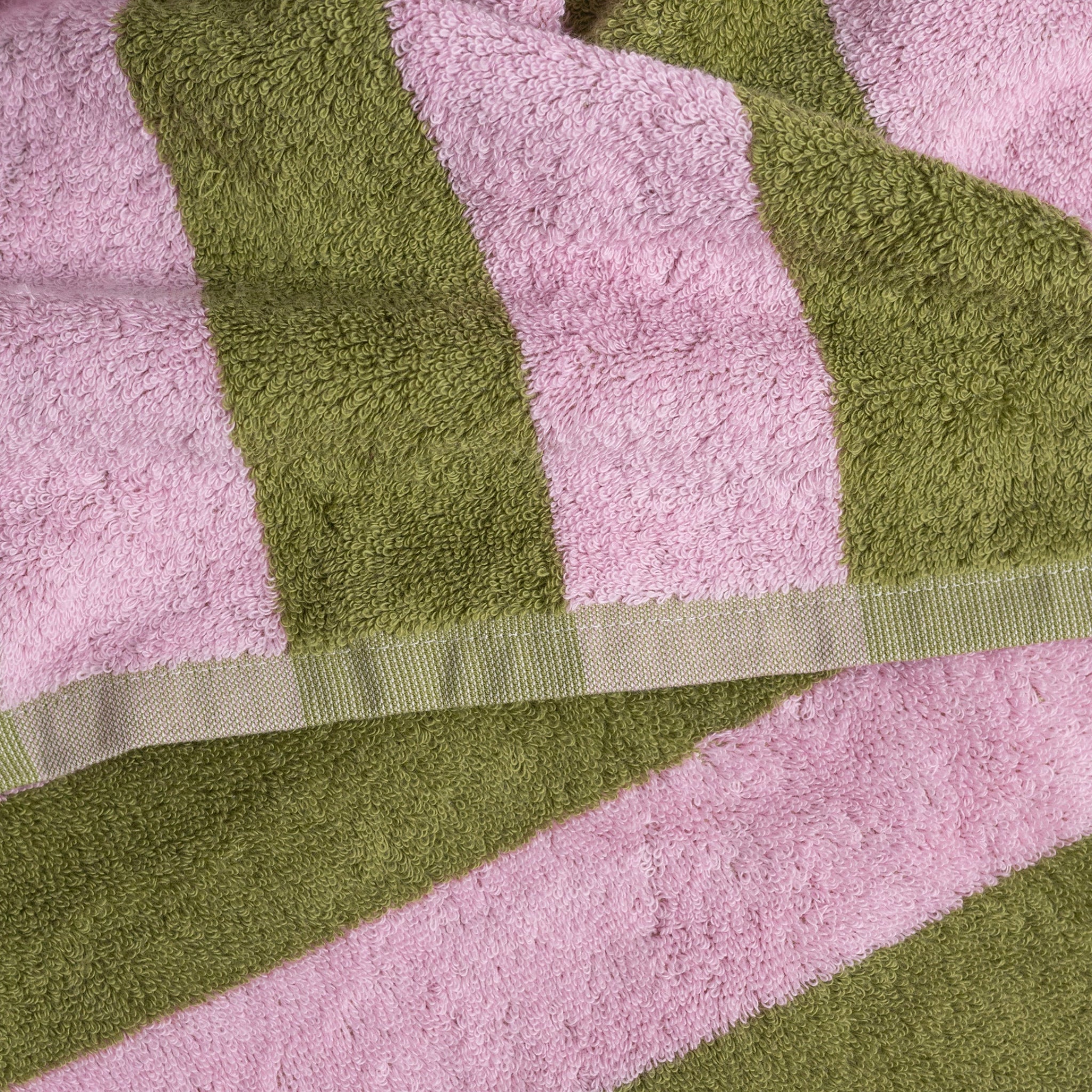 Organic Cotton Striped Towel, 550gsm