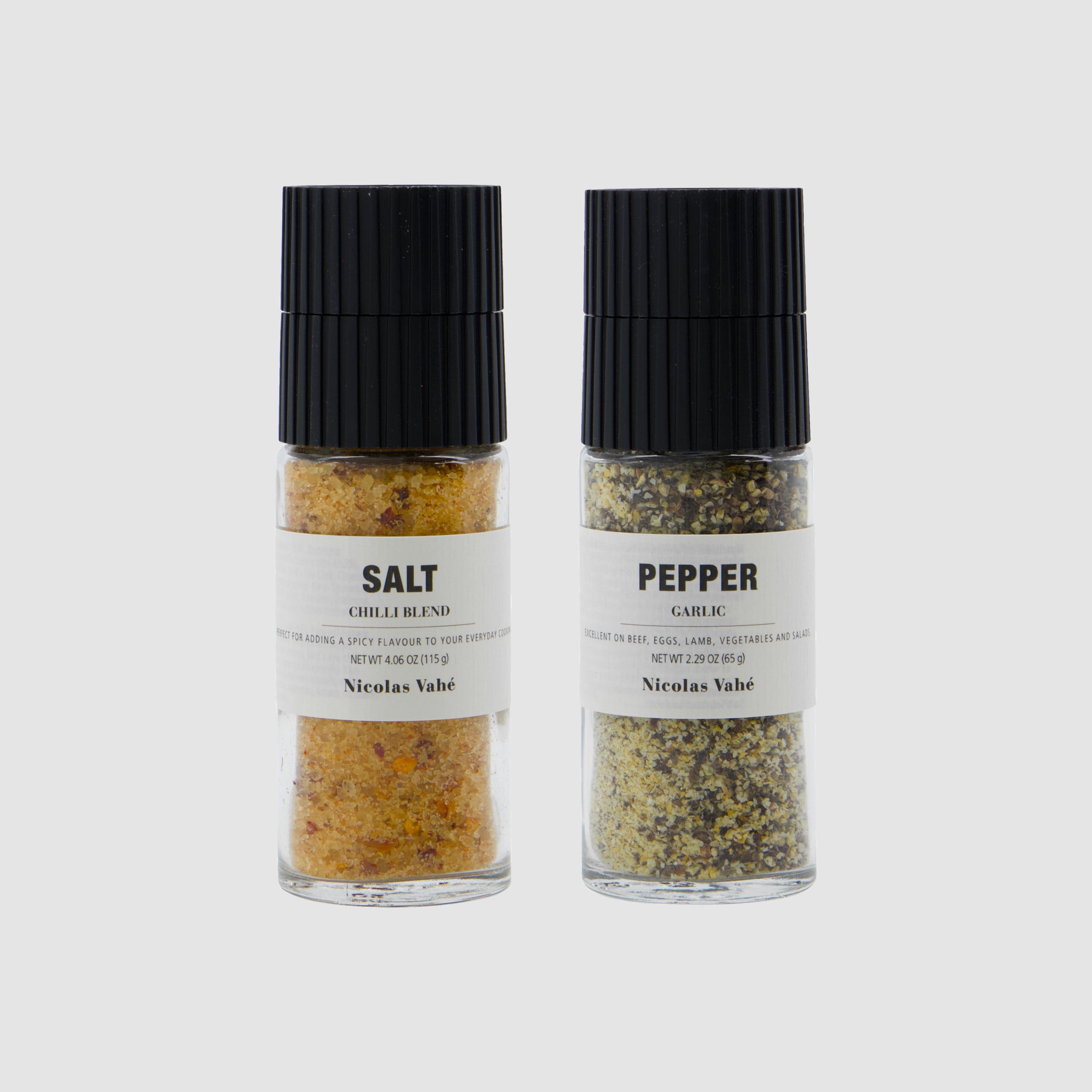 Conjunto de Sal com Chili e Pimenta com Alho | 180 g