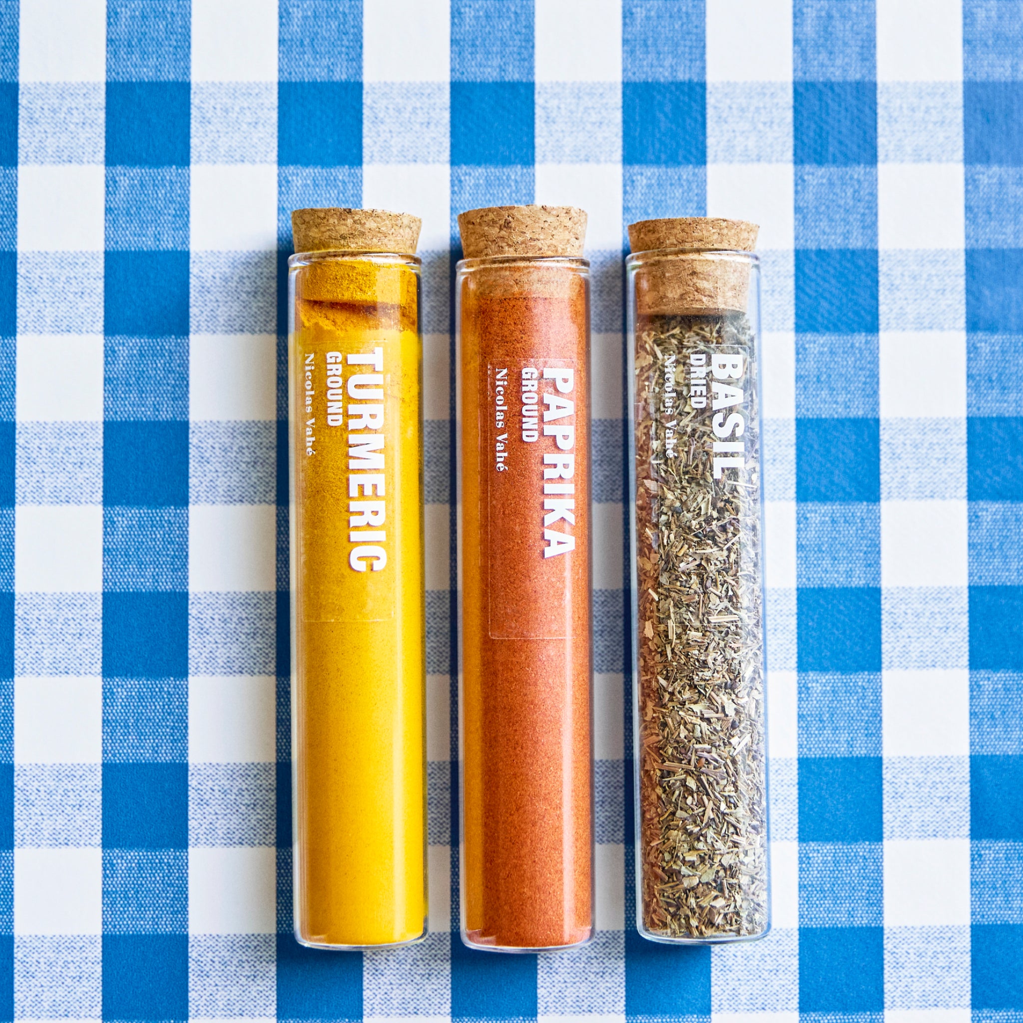 Conjunto de Especiarias Manjericão, Paprika Picante e Curcuma | 110 g