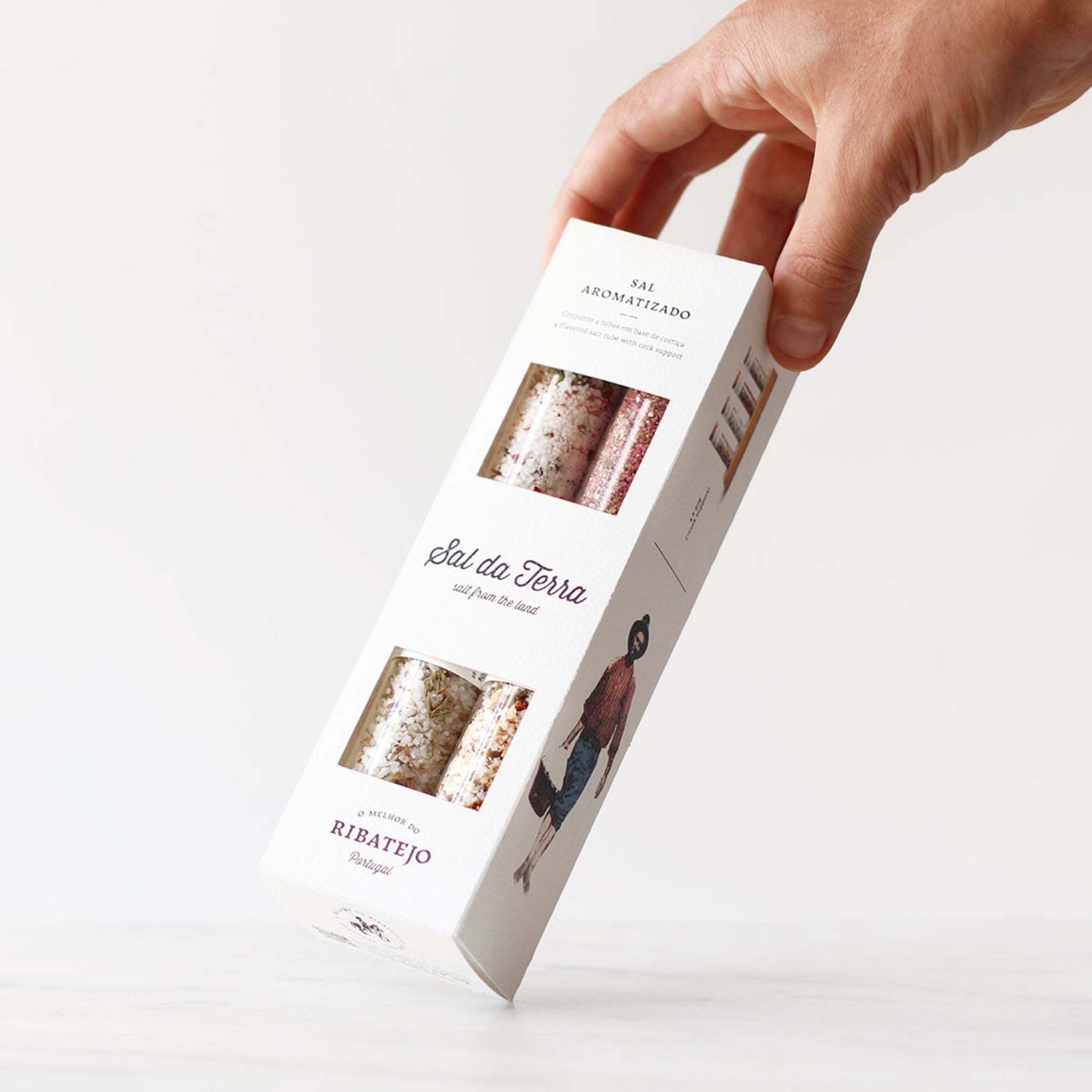 "Salt of the Earth" Packaging - 4 Tubes with Cork Base