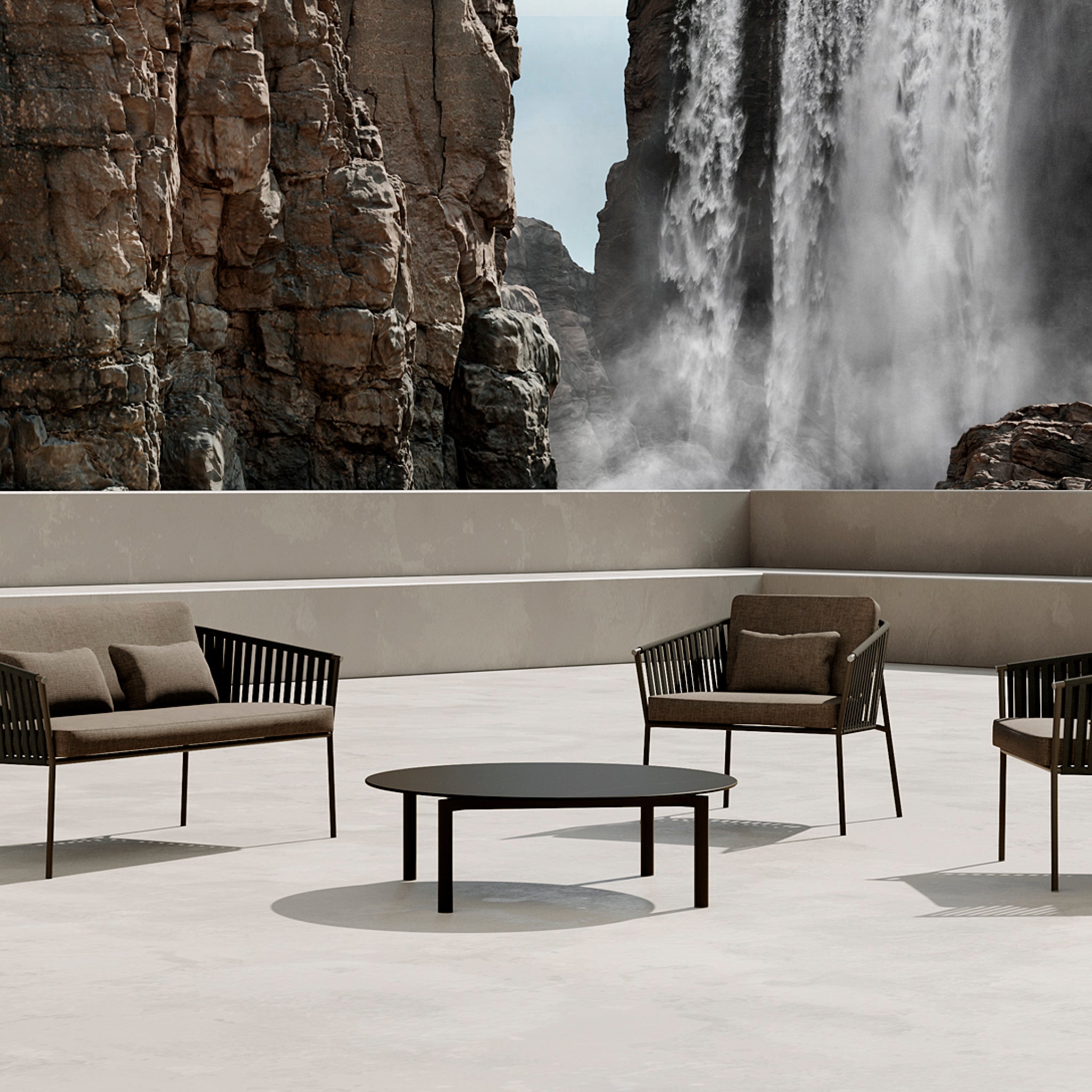 Twist | Mesa lounge redonda para exterior