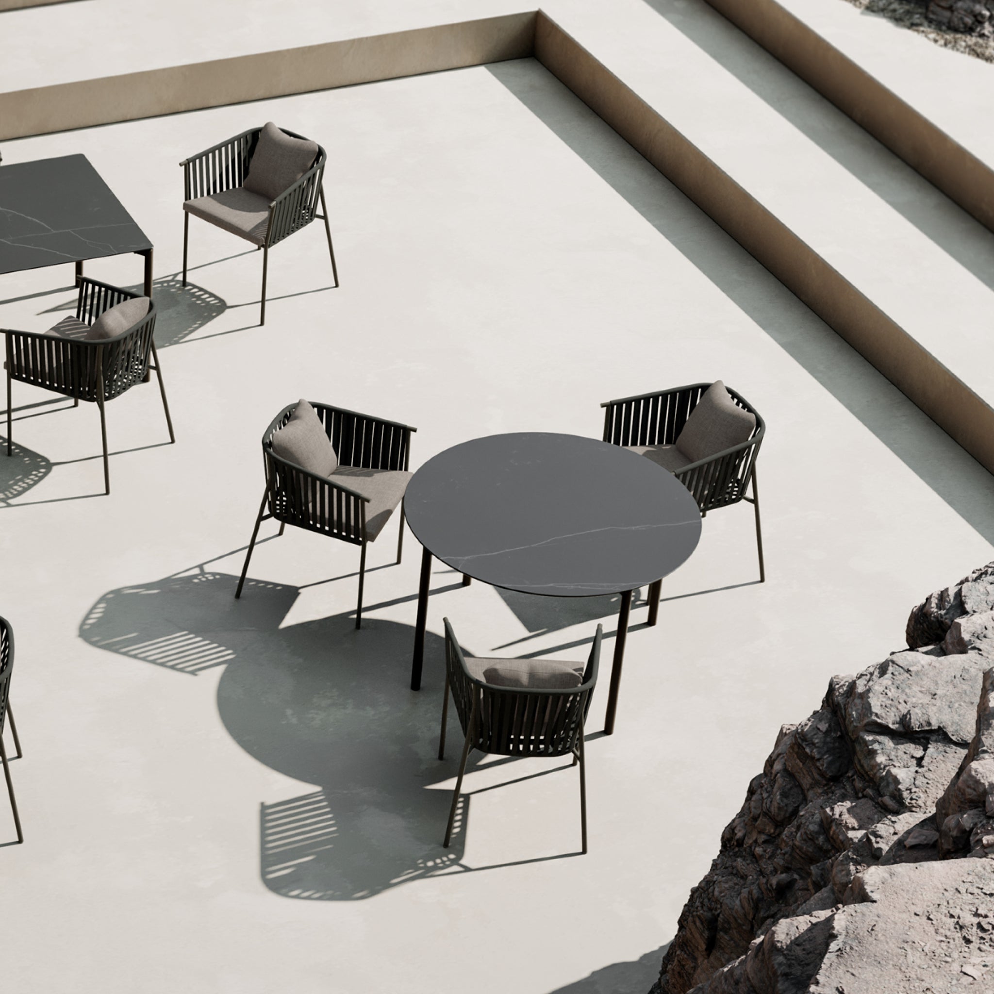 Twist | Mesa de jantar redonda para exterior