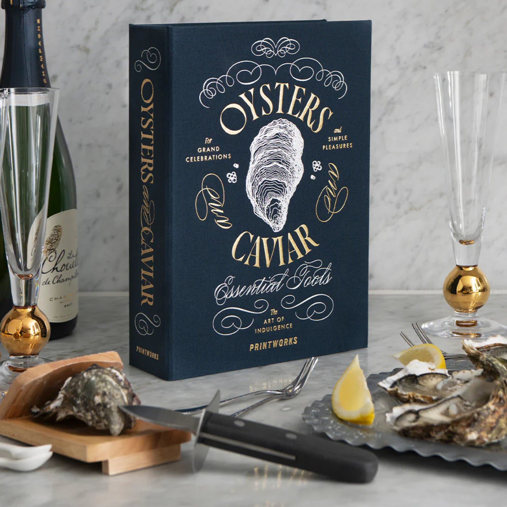 Conjunto de Utensílios para Ostras e Caviar