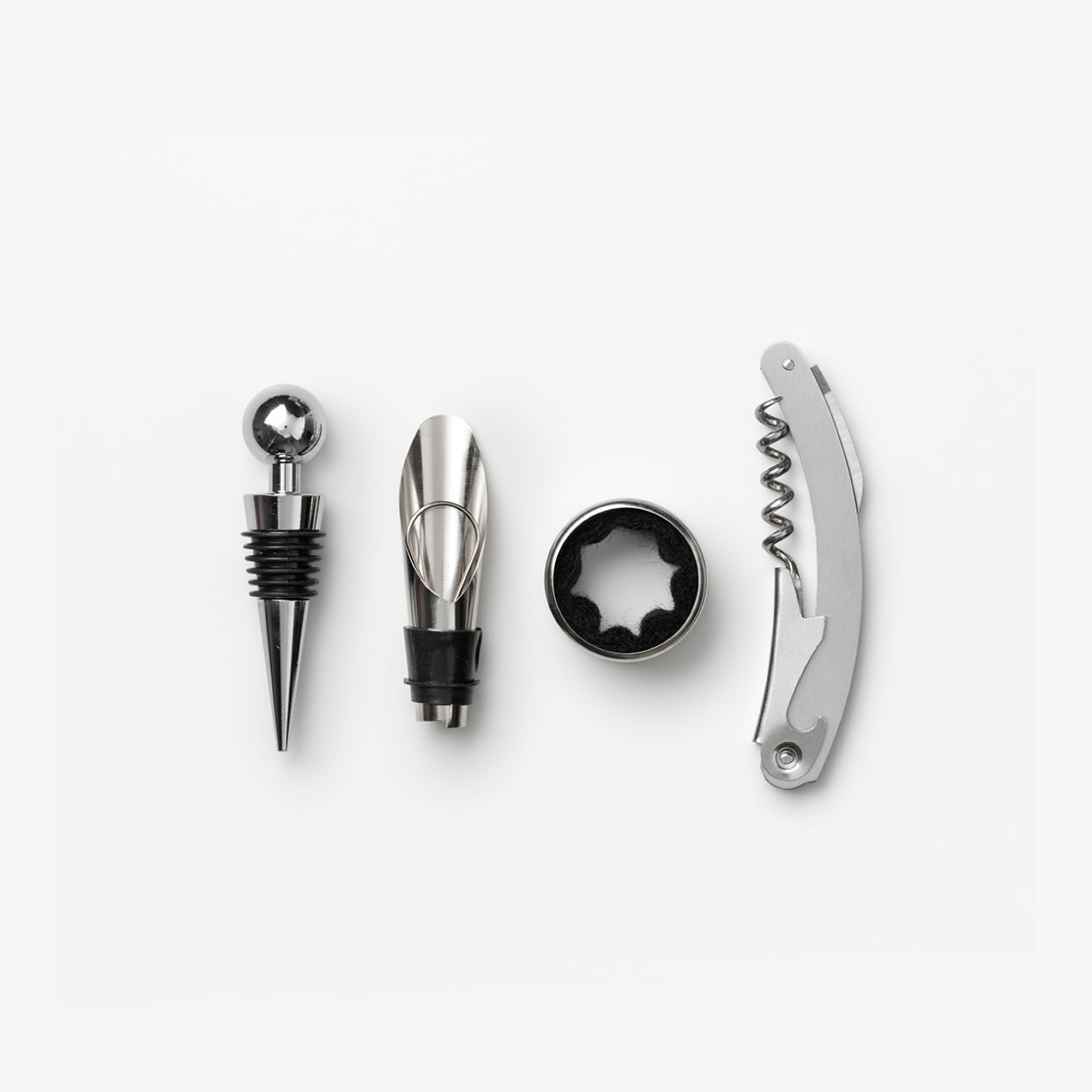 Conjunto de 4 Utensílios para Vinho