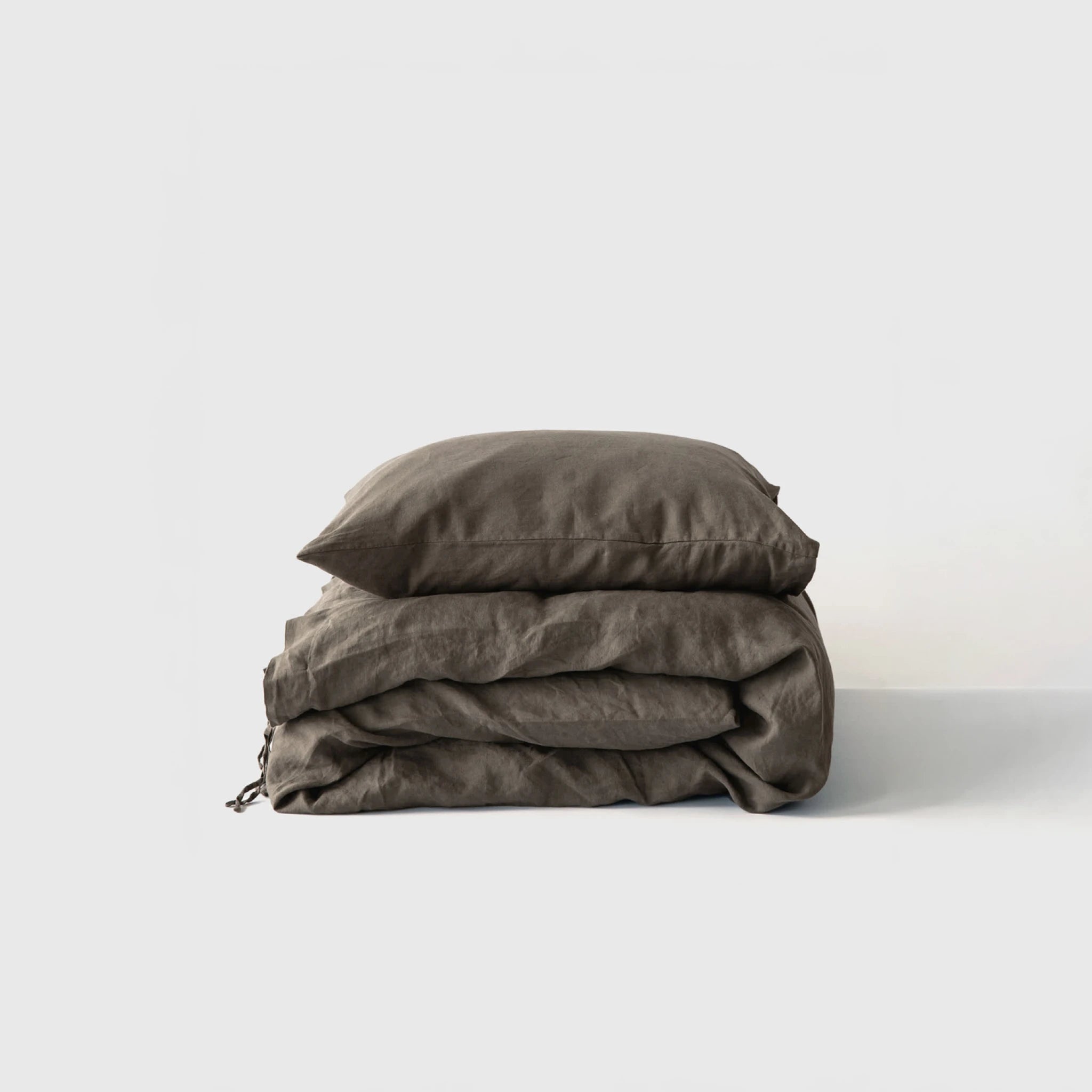 Linen | Capa de Edredão em Linho Taupe Brown