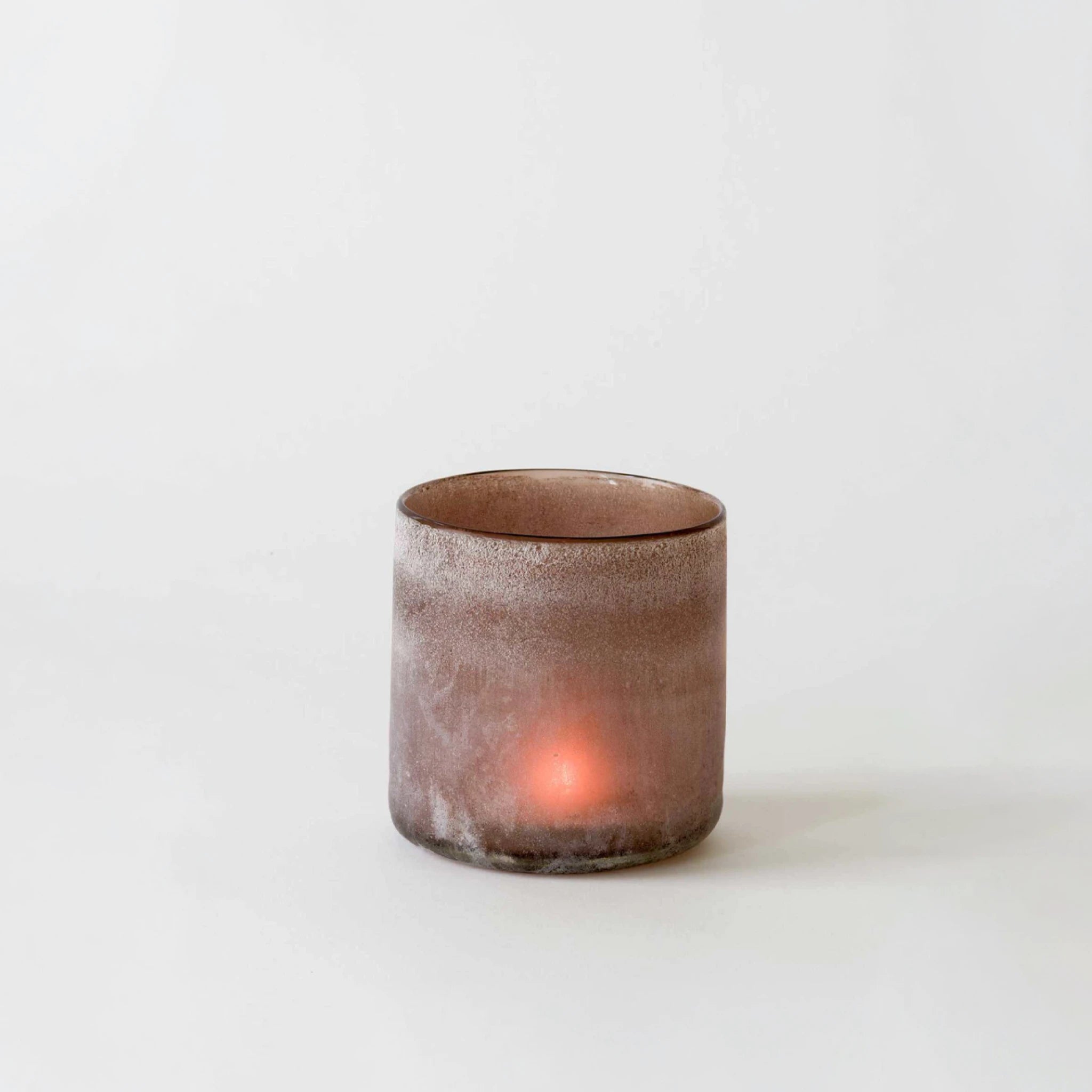 Frost | Porta-Velas em Vidro Soprado Medium Brown